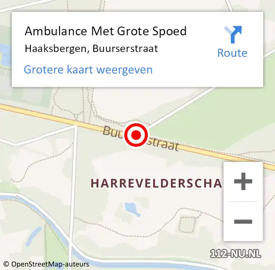 Locatie op kaart van de 112 melding: Ambulance Met Grote Spoed Naar Haaksbergen, Buurserstraat op 24 februari 2020 22:31