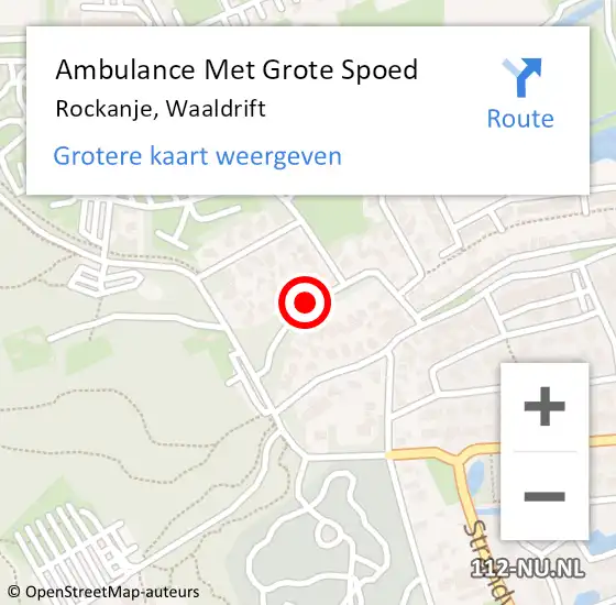 Locatie op kaart van de 112 melding: Ambulance Met Grote Spoed Naar Rockanje, Waaldrift op 25 februari 2020 15:24