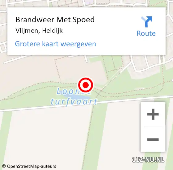 Locatie op kaart van de 112 melding: Brandweer Met Spoed Naar Vlijmen, Heidijk op 25 februari 2020 16:39