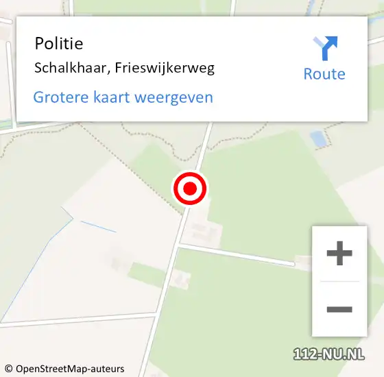 Locatie op kaart van de 112 melding: Politie Schalkhaar, Frieswijkerweg op 26 februari 2020 09:47