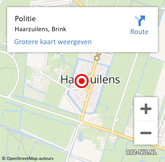 Locatie op kaart van de 112 melding: Politie Haarzuilens, Brink op 29 april 2014 17:34