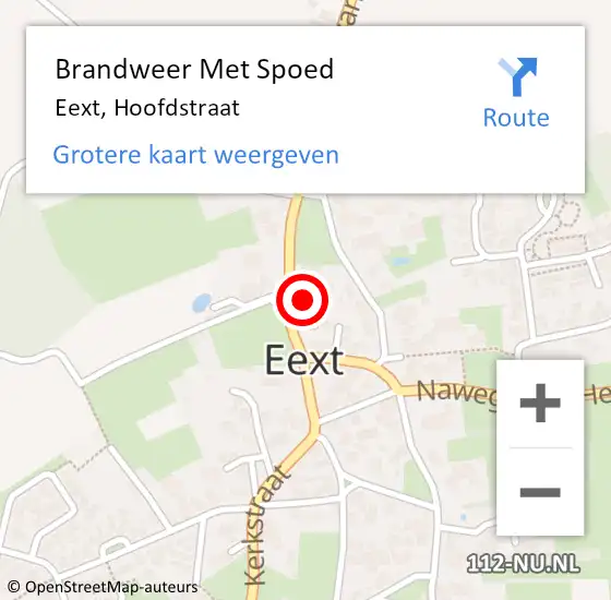 Locatie op kaart van de 112 melding: Brandweer Met Spoed Naar Eext, Hoofdstraat op 29 april 2014 18:31