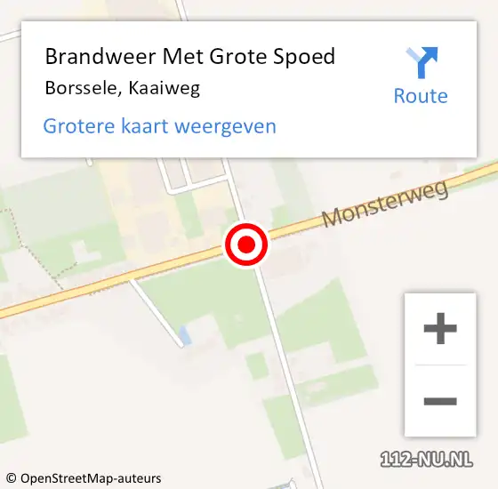 Locatie op kaart van de 112 melding: Brandweer Met Grote Spoed Naar Borssele, Kaaiweg op 28 februari 2020 03:29