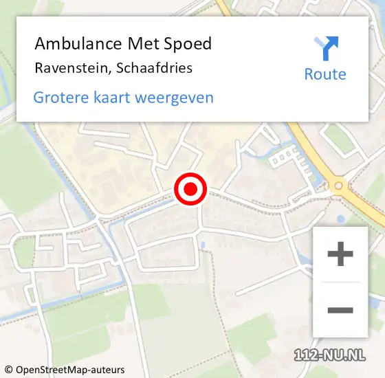 Locatie op kaart van de 112 melding: Ambulance Met Spoed Naar Ravenstein, Schaafdries op 28 februari 2020 09:53