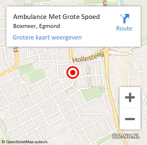 Locatie op kaart van de 112 melding: Ambulance Met Grote Spoed Naar Boxmeer, Egmond op 28 februari 2020 11:10