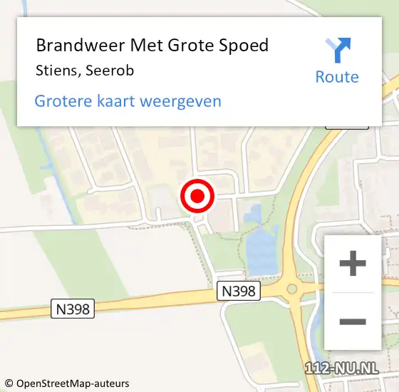 Locatie op kaart van de 112 melding: Brandweer Met Grote Spoed Naar Stiens, Seerob op 28 februari 2020 14:09