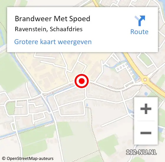 Locatie op kaart van de 112 melding: Brandweer Met Spoed Naar Ravenstein, Schaafdries op 28 februari 2020 17:30