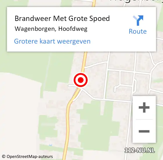 Locatie op kaart van de 112 melding: Brandweer Met Grote Spoed Naar Wagenborgen, Hoofdweg op 29 februari 2020 14:52