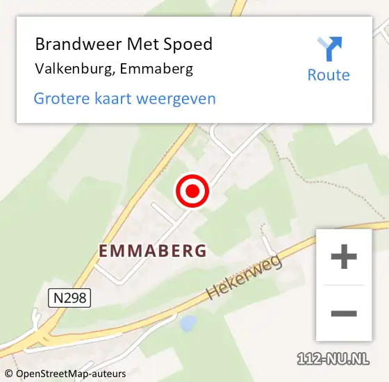 Locatie op kaart van de 112 melding: Brandweer Met Spoed Naar Valkenburg, Emmaberg op 29 februari 2020 15:26