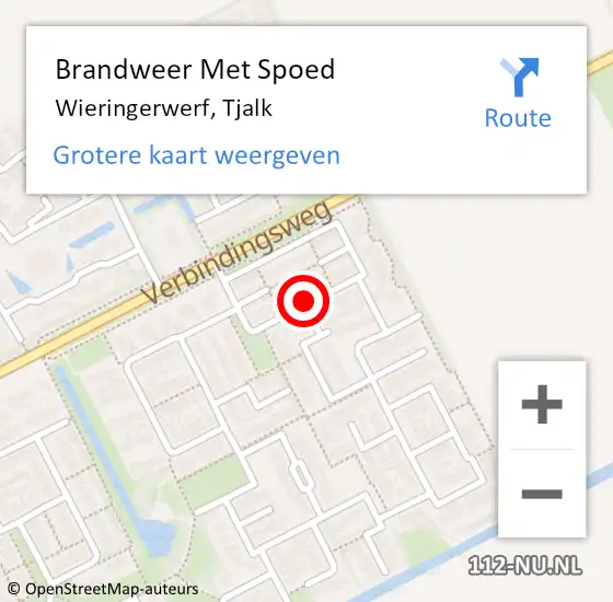 Locatie op kaart van de 112 melding: Brandweer Met Spoed Naar Wieringerwerf, Tjalk op 29 februari 2020 16:25