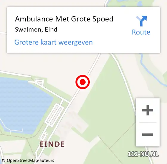 Locatie op kaart van de 112 melding: Ambulance Met Grote Spoed Naar Swalmen, Eind op 29 februari 2020 19:59