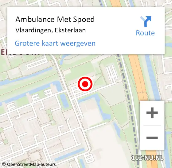 Locatie op kaart van de 112 melding: Ambulance Met Spoed Naar Vlaardingen, Eksterlaan op 29 februari 2020 20:02