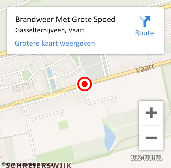 Locatie op kaart van de 112 melding: Brandweer Met Grote Spoed Naar Gasselternijveen, Vaart op 2 maart 2020 17:05