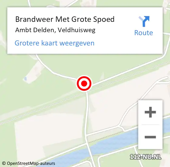 Locatie op kaart van de 112 melding: Brandweer Met Grote Spoed Naar Ambt Delden, Veldhuisweg op 2 maart 2020 17:58