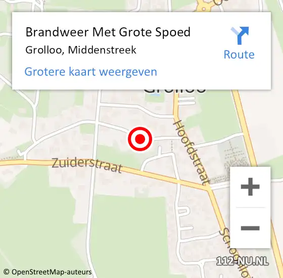 Locatie op kaart van de 112 melding: Brandweer Met Grote Spoed Naar Grolloo, Middenstreek op 3 maart 2020 09:24