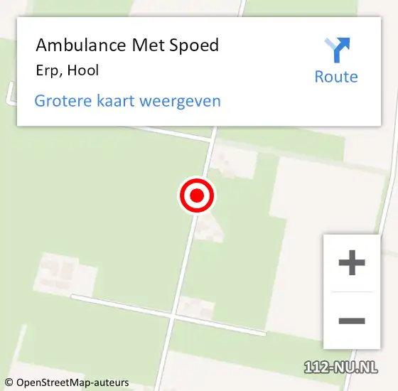 Locatie op kaart van de 112 melding: Ambulance Met Spoed Naar Erp, Hool op 4 maart 2020 01:12