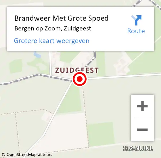 Locatie op kaart van de 112 melding: Brandweer Met Grote Spoed Naar Bergen op Zoom, Zuidgeest op 30 april 2014 11:15