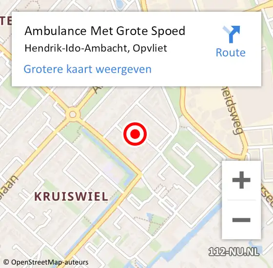 Locatie op kaart van de 112 melding: Ambulance Met Grote Spoed Naar Hendrik-Ido-Ambacht, Opvliet op 4 maart 2020 08:33