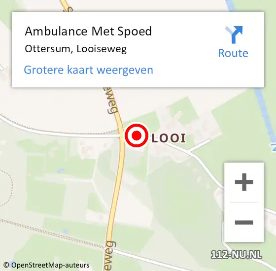 Locatie op kaart van de 112 melding: Ambulance Met Spoed Naar Ottersum, Looiseweg op 4 maart 2020 10:41