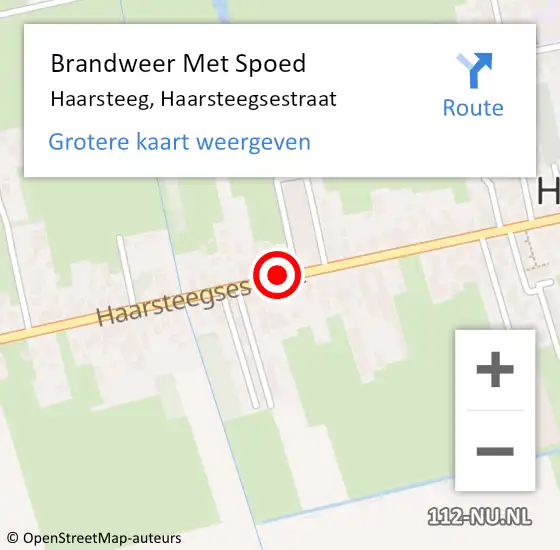 Locatie op kaart van de 112 melding: Brandweer Met Spoed Naar Haarsteeg, Haarsteegsestraat op 4 maart 2020 10:55