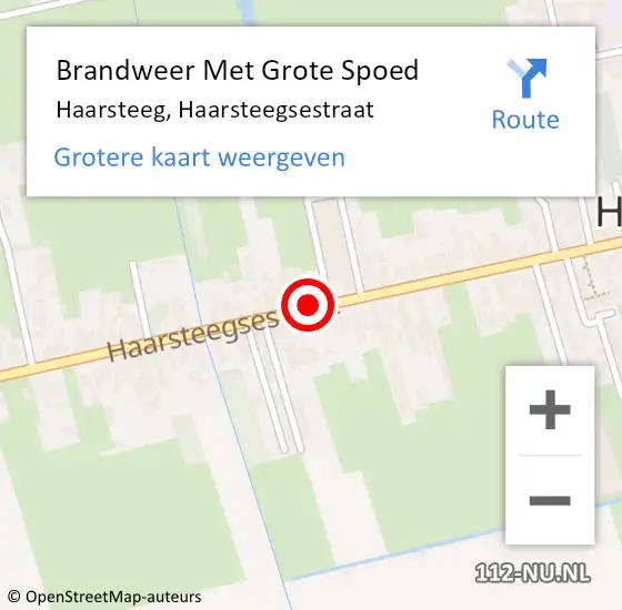 Locatie op kaart van de 112 melding: Brandweer Met Grote Spoed Naar Haarsteeg, Haarsteegsestraat op 4 maart 2020 10:59