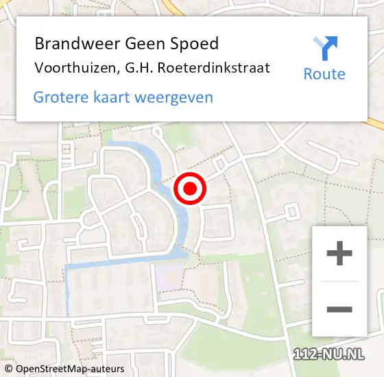 Locatie op kaart van de 112 melding: Brandweer Geen Spoed Naar Voorthuizen, G.H. Roeterdinkstraat op 4 maart 2020 20:02