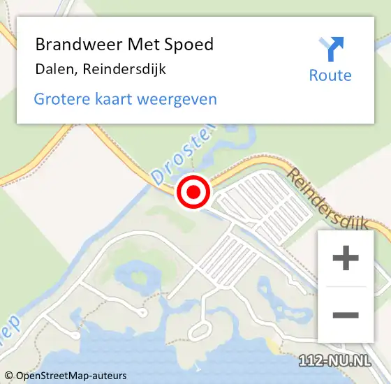 Locatie op kaart van de 112 melding: Brandweer Met Spoed Naar Dalen, Reindersdijk op 5 maart 2020 16:12