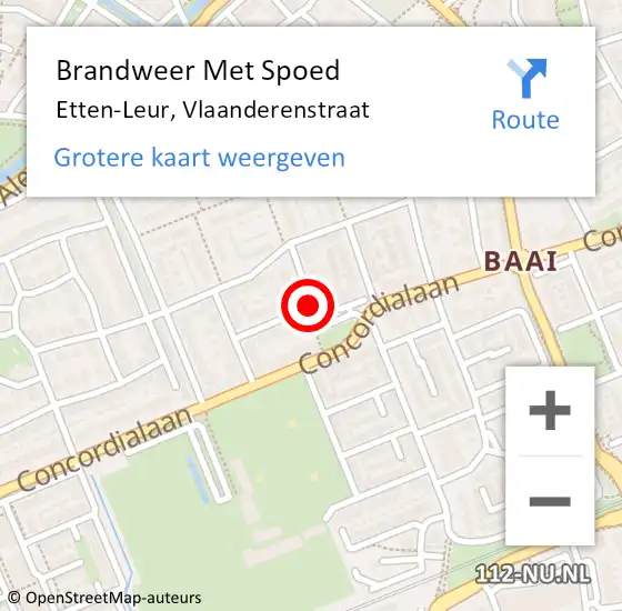 Locatie op kaart van de 112 melding: Brandweer Met Spoed Naar Etten-Leur, Vlaanderenstraat op 6 maart 2020 08:19