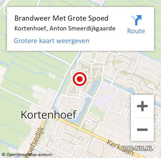 Locatie op kaart van de 112 melding: Brandweer Met Grote Spoed Naar Kortenhoef, Anton Smeerdijkgaarde op 6 maart 2020 15:17