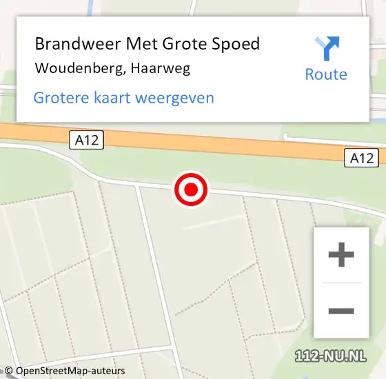 Locatie op kaart van de 112 melding: Brandweer Met Grote Spoed Naar Woudenberg, Haarweg op 6 maart 2020 16:15