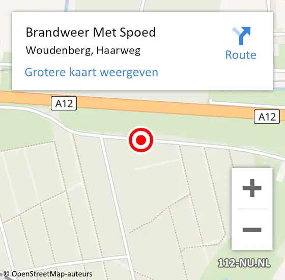 Locatie op kaart van de 112 melding: Brandweer Met Spoed Naar Woudenberg, Haarweg op 6 maart 2020 17:47
