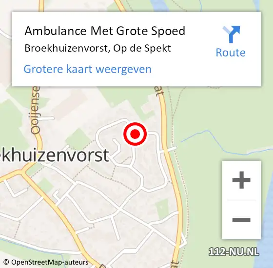 Locatie op kaart van de 112 melding: Ambulance Met Grote Spoed Naar Broekhuizenvorst, Op De Spekt op 6 maart 2020 21:13