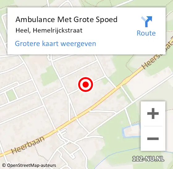 Locatie op kaart van de 112 melding: Ambulance Met Grote Spoed Naar Heel, Hemelrijckstraat op 7 maart 2020 04:08