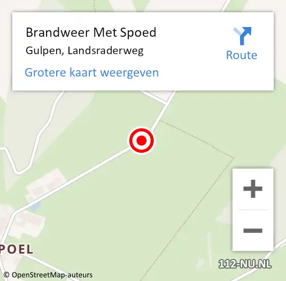 Locatie op kaart van de 112 melding: Brandweer Met Spoed Naar Gulpen, Landsraderweg op 7 maart 2020 07:51