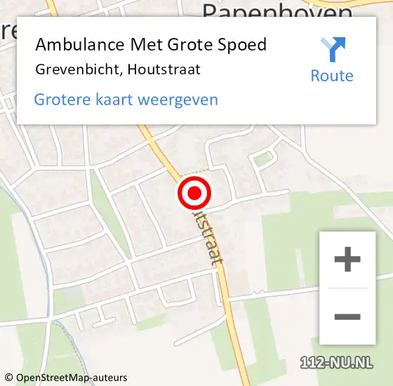 Locatie op kaart van de 112 melding: Ambulance Met Grote Spoed Naar Grevenbicht, Houtstraat op 30 april 2014 15:55