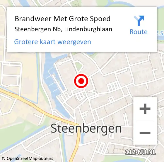 Locatie op kaart van de 112 melding: Brandweer Met Grote Spoed Naar Steenbergen Nb, Lindenburghlaan op 7 maart 2020 11:51