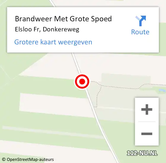 Locatie op kaart van de 112 melding: Brandweer Met Grote Spoed Naar Elsloo Fr, Donkereweg op 7 maart 2020 14:15