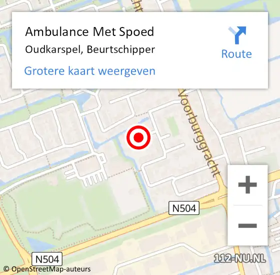 Locatie op kaart van de 112 melding: Ambulance Met Spoed Naar Oudkarspel, Beurtschipper op 7 maart 2020 20:57