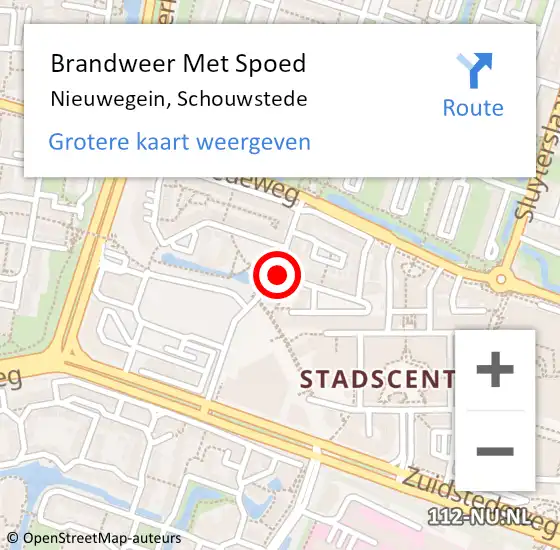 Locatie op kaart van de 112 melding: Brandweer Met Spoed Naar Nieuwegein, Schouwstede op 8 maart 2020 00:54