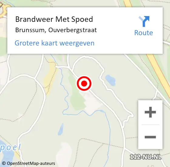 Locatie op kaart van de 112 melding: Brandweer Met Spoed Naar Brunssum, Ouverbergstraat op 8 maart 2020 11:40