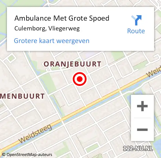 Locatie op kaart van de 112 melding: Ambulance Met Grote Spoed Naar Culemborg, Vliegerweg op 9 maart 2020 04:53