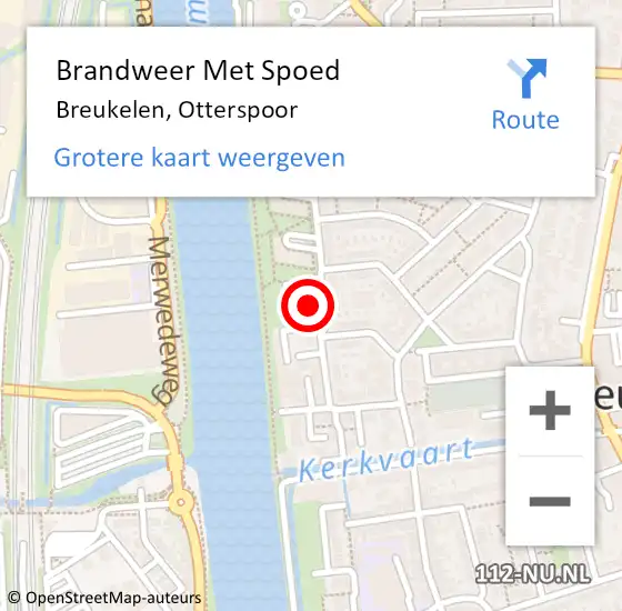 Locatie op kaart van de 112 melding: Brandweer Met Spoed Naar Breukelen, Otterspoor op 9 maart 2020 08:17
