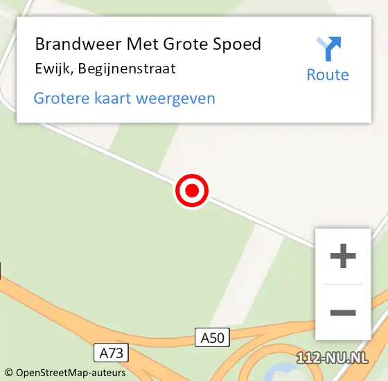 Locatie op kaart van de 112 melding: Brandweer Met Grote Spoed Naar Ewijk, Begijnenstraat op 9 maart 2020 09:28