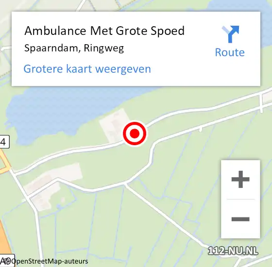 Locatie op kaart van de 112 melding: Ambulance Met Grote Spoed Naar Spaarndam, Ringweg op 9 maart 2020 11:50
