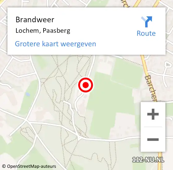 Locatie op kaart van de 112 melding: Brandweer Lochem, Paasberg op 9 maart 2020 15:15