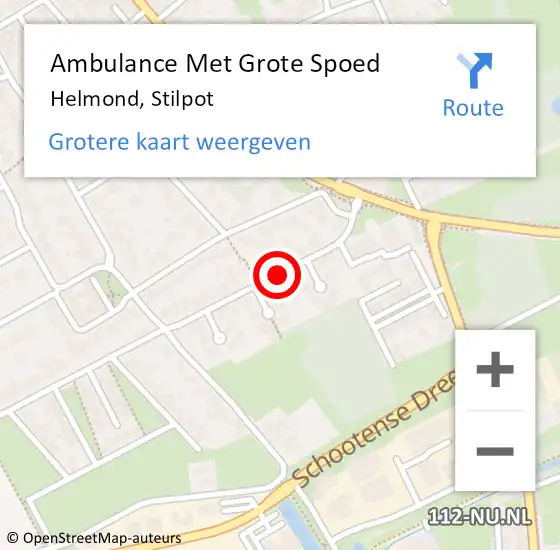 Locatie op kaart van de 112 melding: Ambulance Met Grote Spoed Naar Helmond, Stilpot op 9 maart 2020 17:14