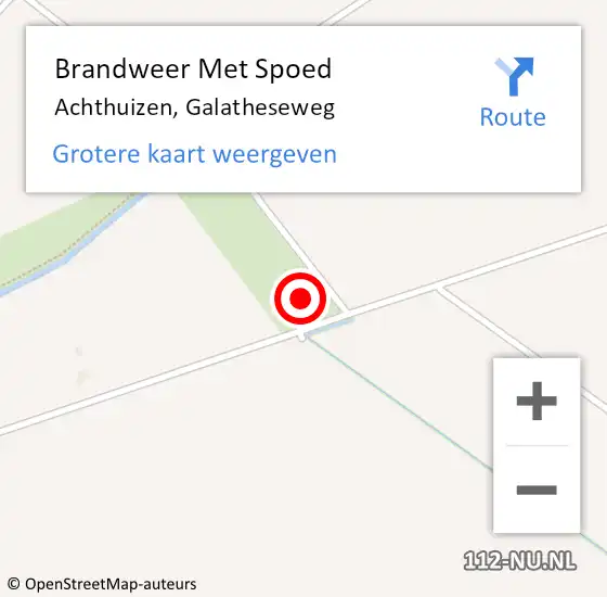 Locatie op kaart van de 112 melding: Brandweer Met Spoed Naar Achthuizen, Galatheseweg op 30 april 2014 20:41