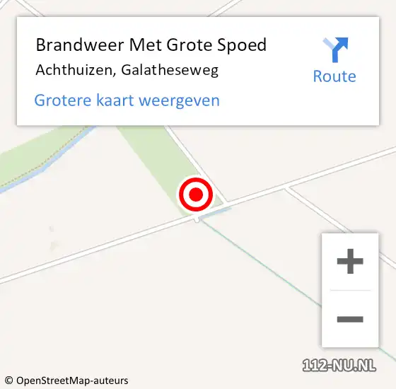 Locatie op kaart van de 112 melding: Brandweer Met Grote Spoed Naar Achthuizen, Galatheseweg op 30 april 2014 20:52