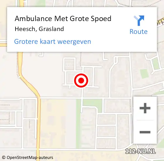 Locatie op kaart van de 112 melding: Ambulance Met Grote Spoed Naar Heesch, Grasland op 9 maart 2020 19:53