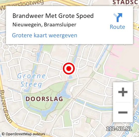 Locatie op kaart van de 112 melding: Brandweer Met Grote Spoed Naar Nieuwegein, Braamsluiper op 10 maart 2020 12:12